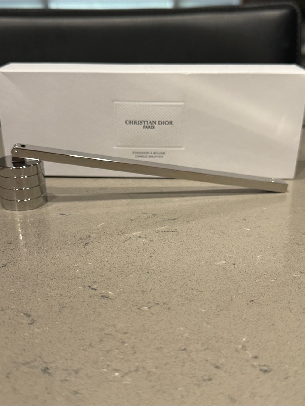 Christian Dior Silver Candle Snuffer with Box, new/never used